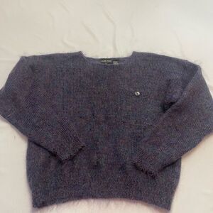 Jeanne Pierre Petites Purple Mohair Y2K Sweater Size Small